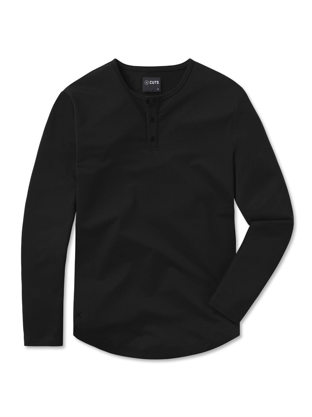 AO Long Sleeve Henley Curve-Hem | Cuts Clothing