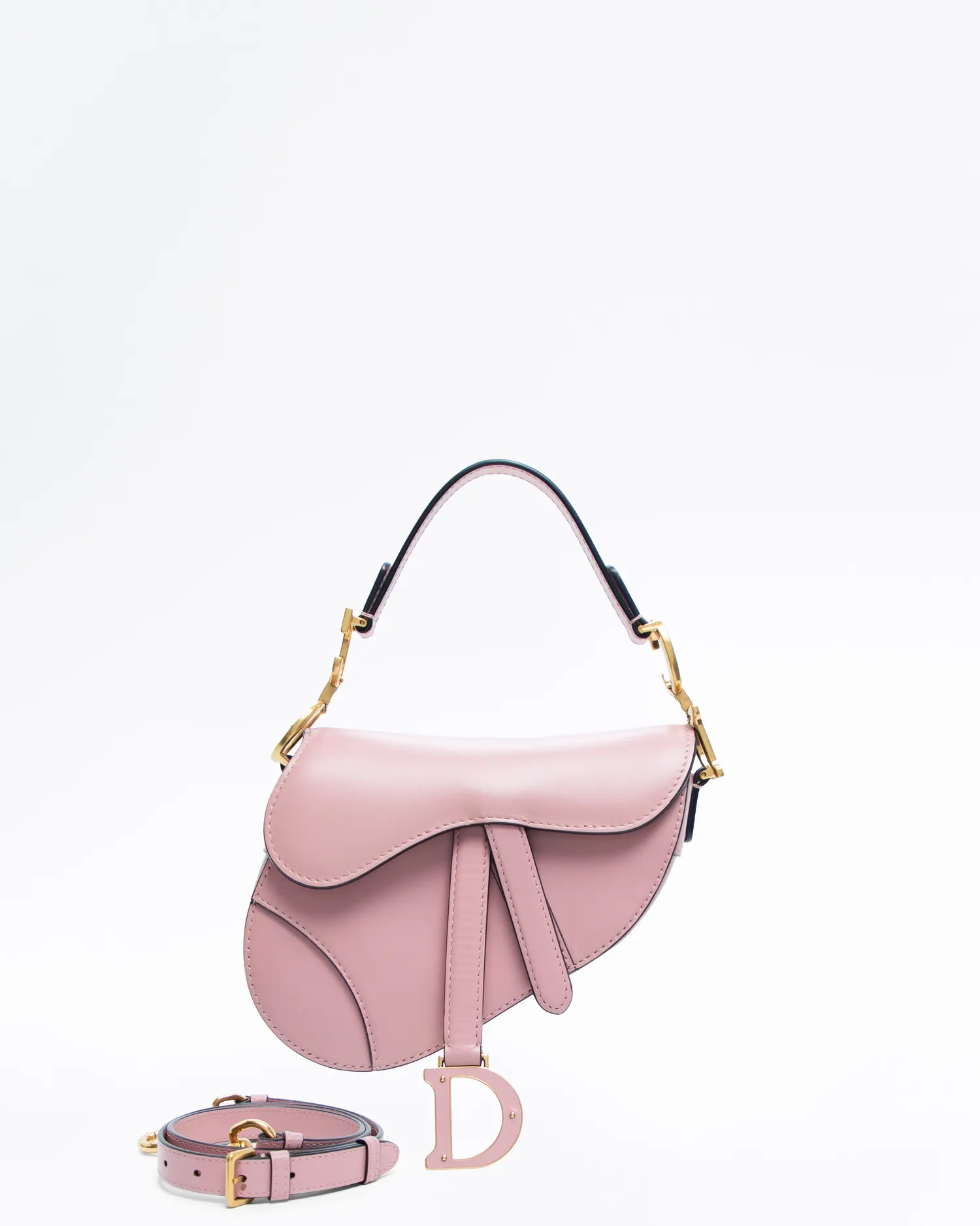 Leather Mini Saddle Bag with Strap | Vivrelle