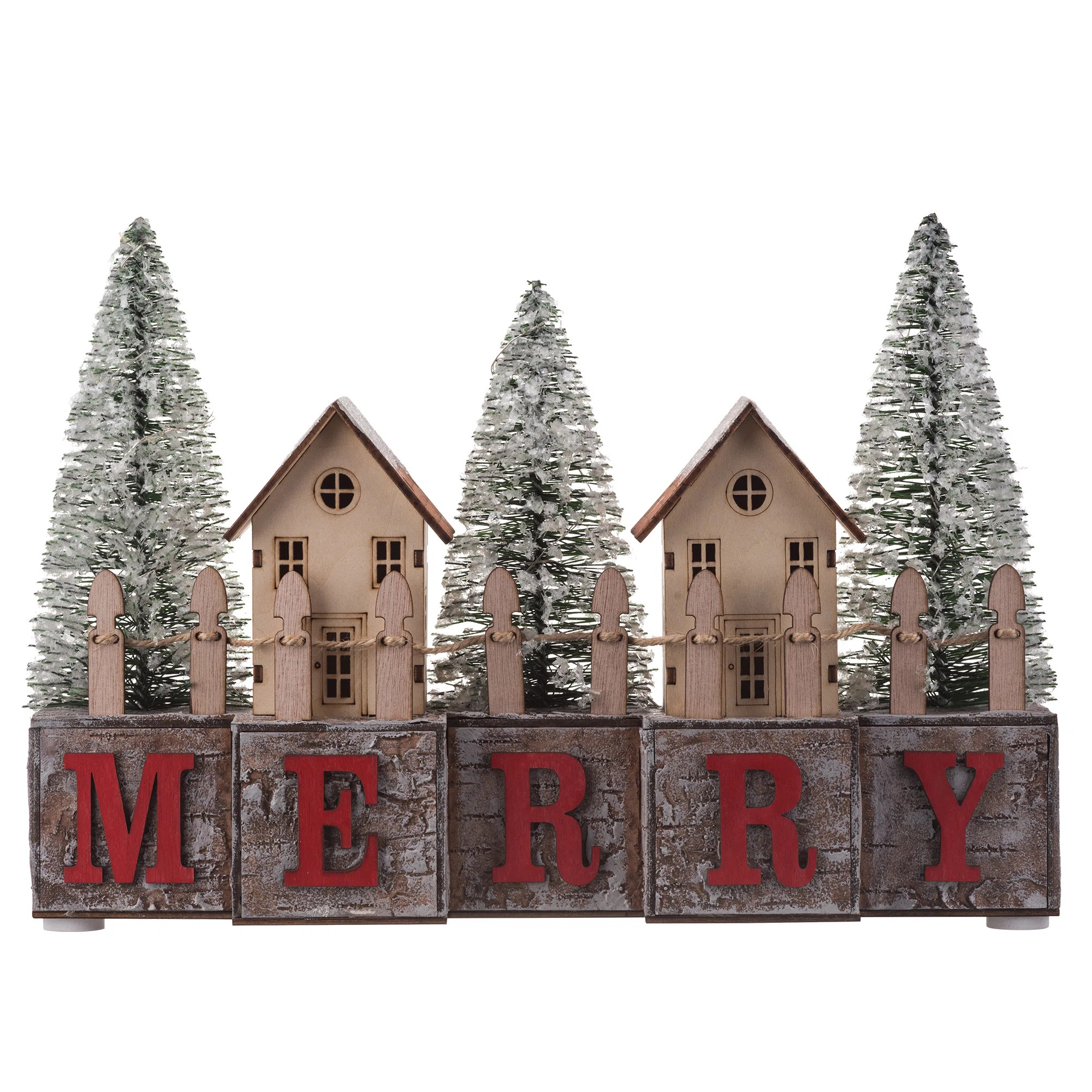 Merry Wood Blocks with Timer | Wayfair North America