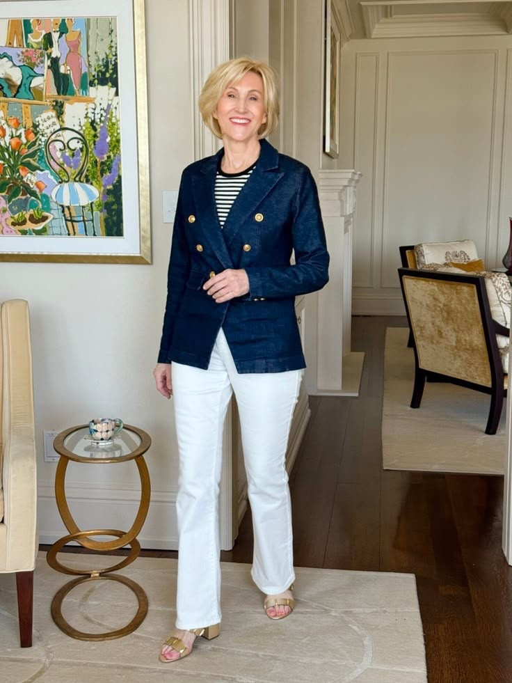 Some outfits just give that effortless “put together” feeling with almost no effort at all 🤍✨

This denim blazer from Macy’s paired with crisp white jeans and block heels is one of those easy go-to looks I keep reaching for.

It’s polished but still relaxed—perfect for lunch plans, errands, or those days when you want to feel a little more elevated without going full dressy.

Classic, comfy, and just the right amount of chic 💙


#LTKSeasonal #LTKootd #LTKOver40