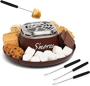 Nostalgia Tabletop Indoor Electric S'mores Maker - Smores Kit With Marshmallow Roasting Sticks an... | Amazon (US)