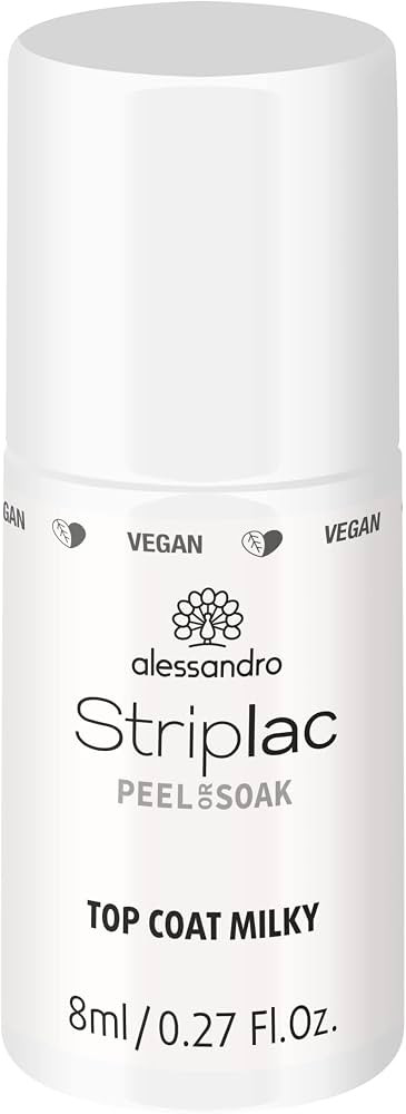 alessandro Striplac Peel or Soak -VEGAN- TOP COAT MILKY - LED-Überlack für eine milchige Farbla... | Amazon (DE)