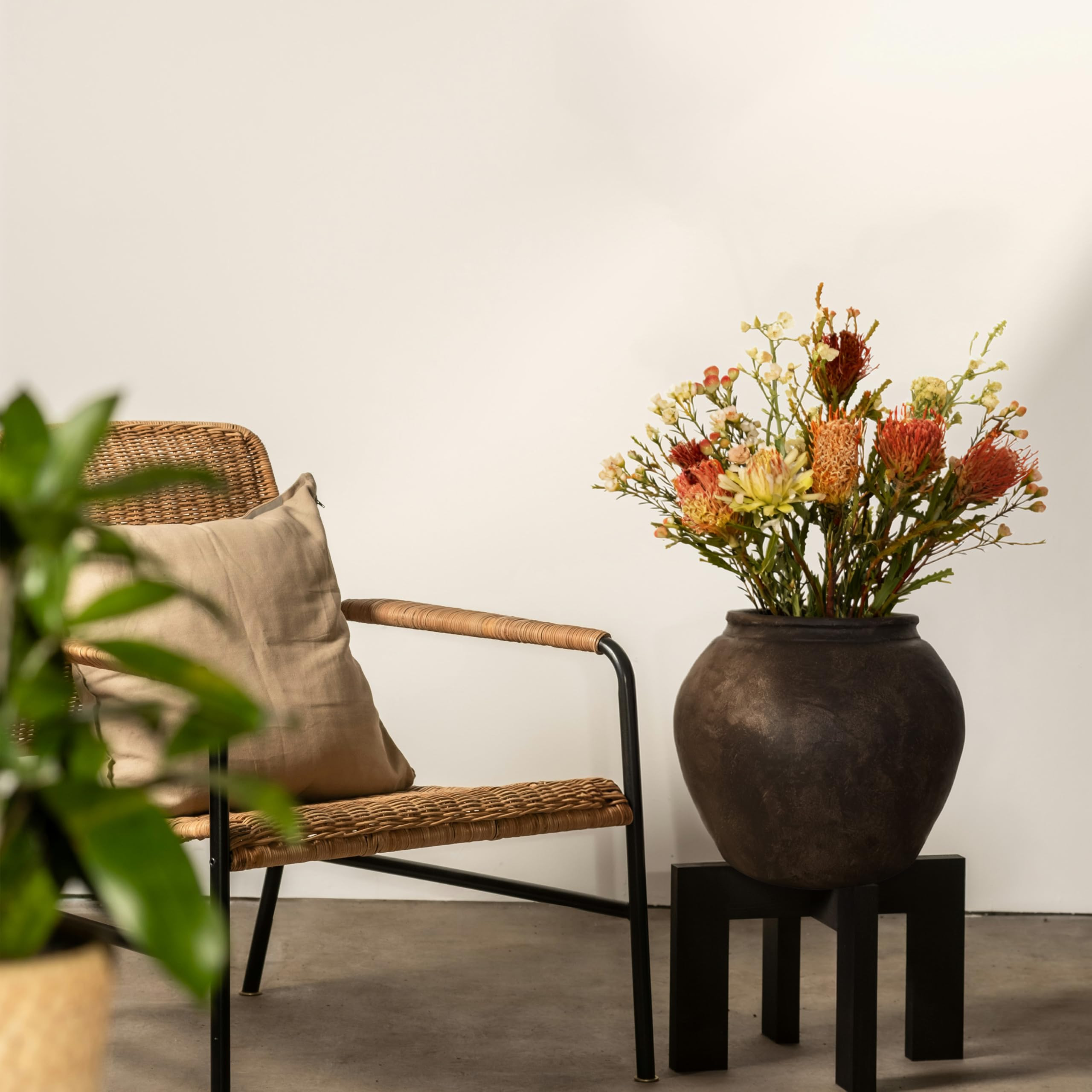 12" H x 14" Dia Fiberstone Vintage Style Planter with Drainage Hole, Indoor/Outdoor Large Plant P... | Amazon (US)