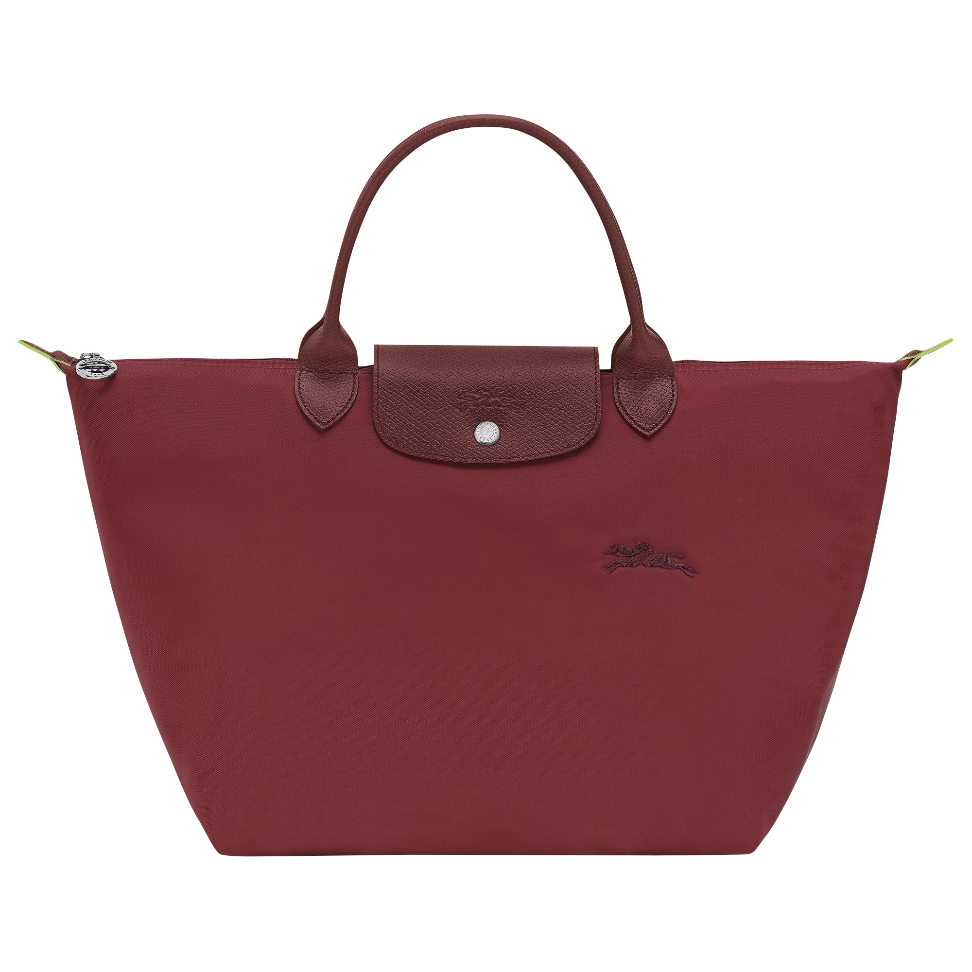 Le Pliage Green M Handbag Pomegranate - Recycled canvas | Longchamp US | Longchamp