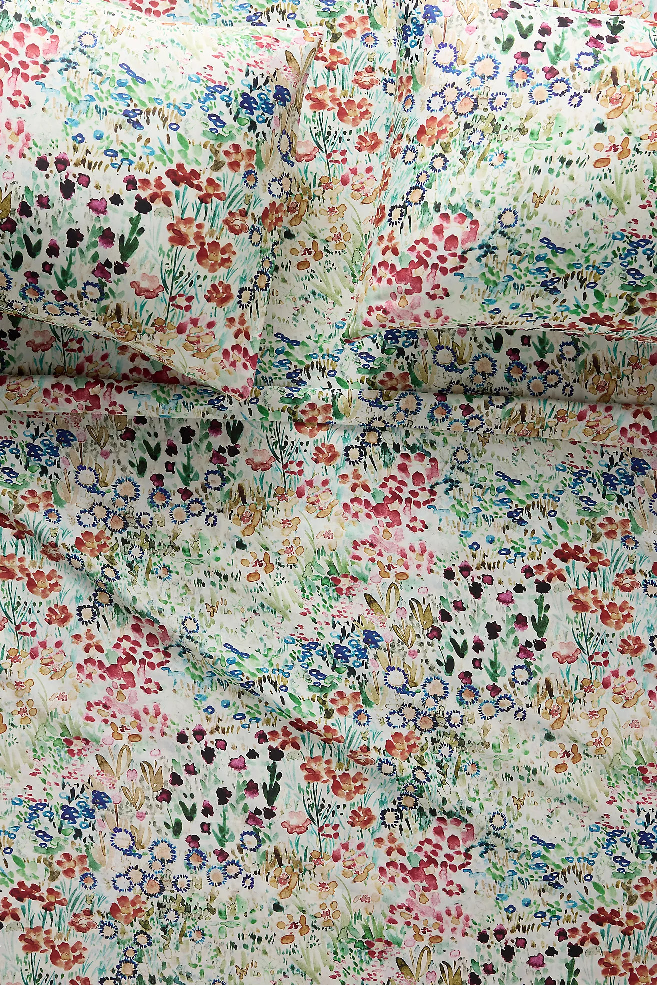 @nestingwithgrace Cotton Sateen Floral Printed Sheet Set | Anthropologie (US)