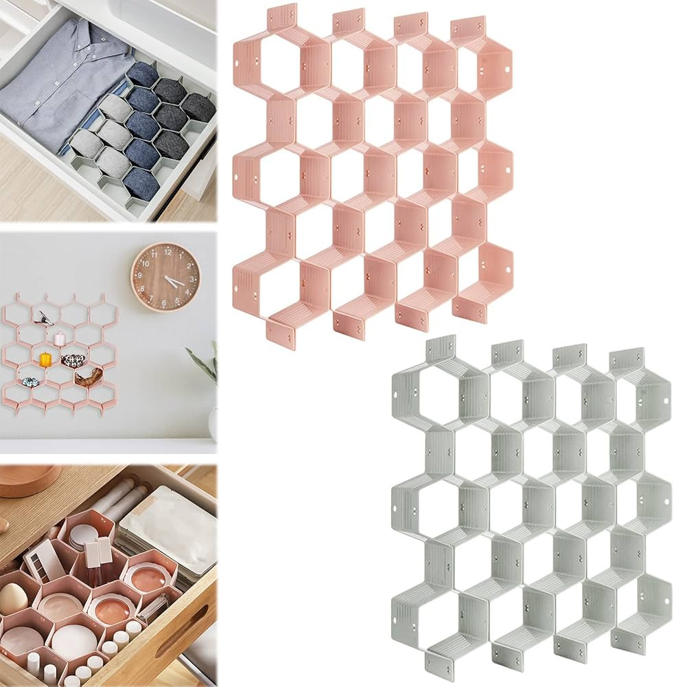 Airsky 16Pieces Honeycomb Separator Adjustable Drawer Organizer- DIY Honeycomb Drawer Organizer D... | Amazon (US)
