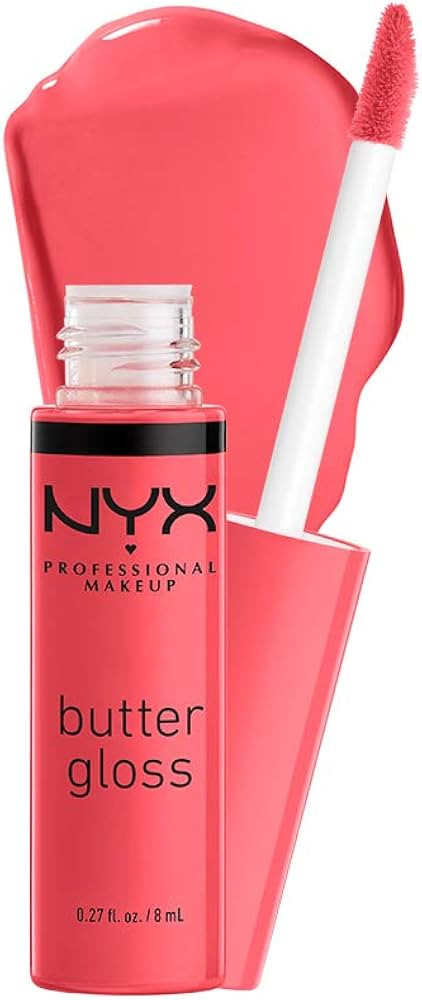 NYX PROFESSIONAL MAKEUP Butter Gloss, Non-Sticky Lip Gloss - Sorbet (Vibrant Coral) | Amazon (US)