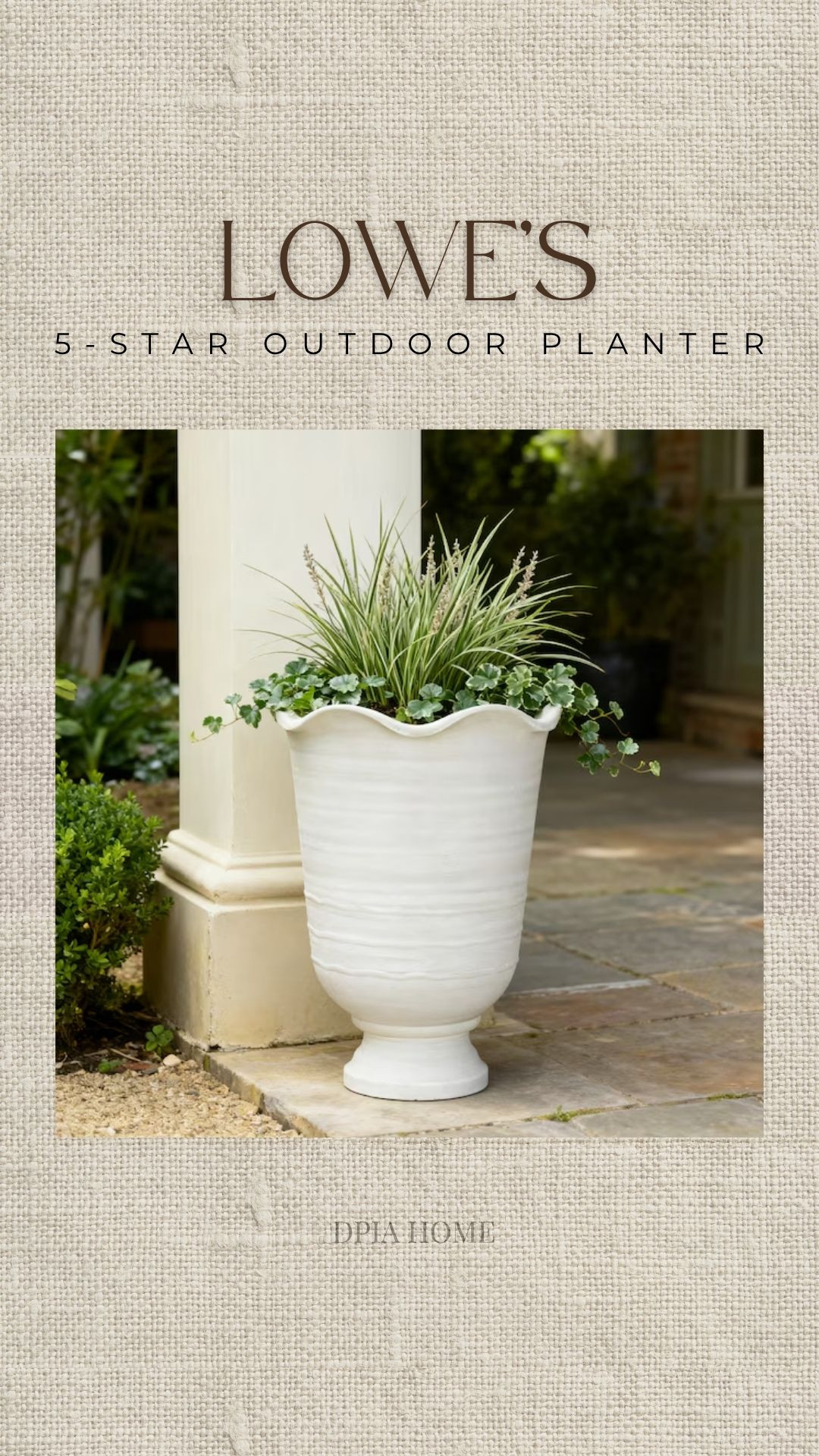 Durable and lightweight scalloped resin planter. 5-star rated.

#home #garden #outdoorliving #patio 

 #LTKSeasonal #LTKHome #LTKSaleAlert