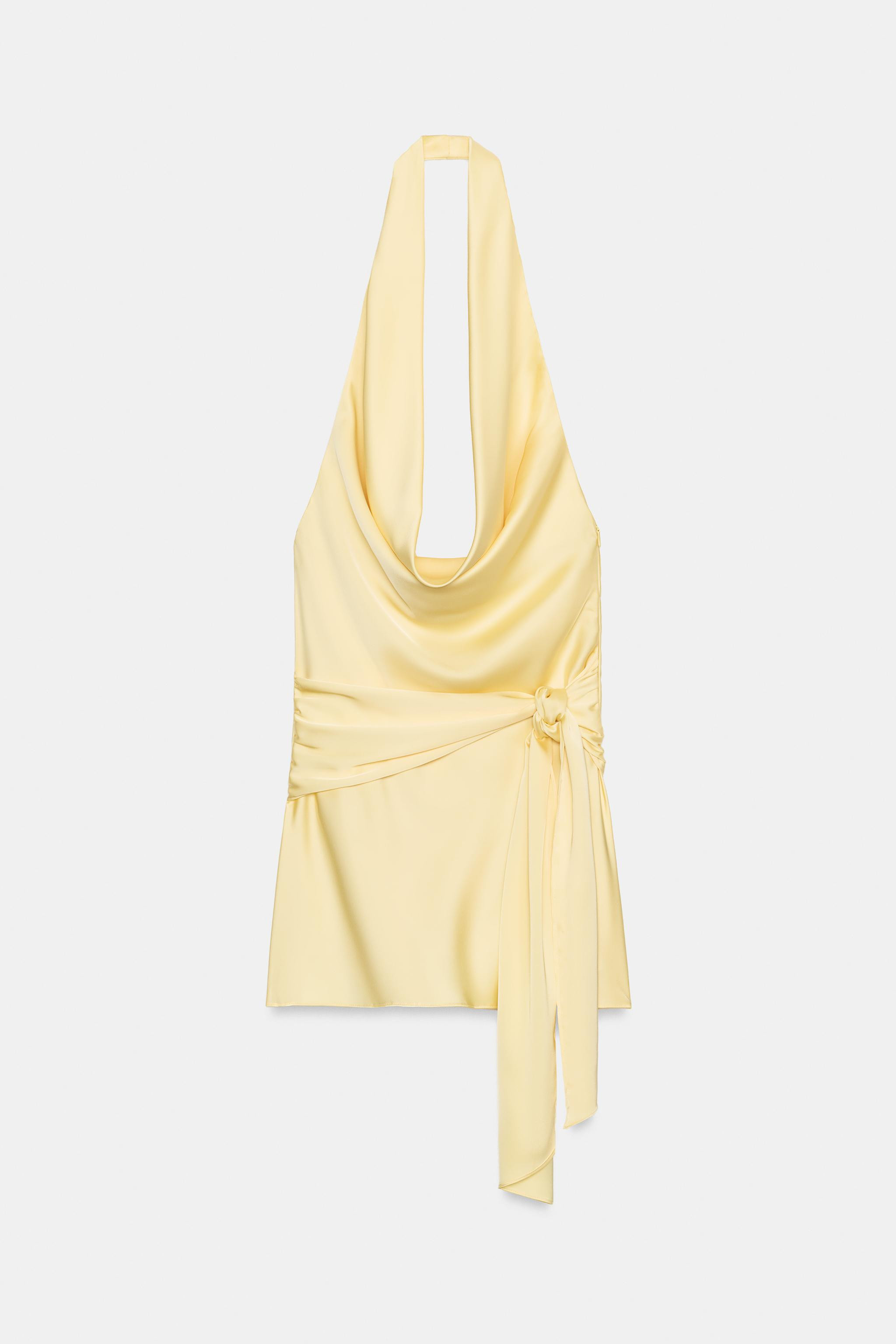 SATIN EFFECT MINI DRESS WITH SASH | Zara US