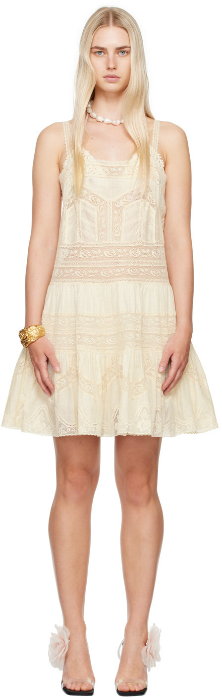 ZIMMERMANN Off-White Halliday Minidress | SSENSE
