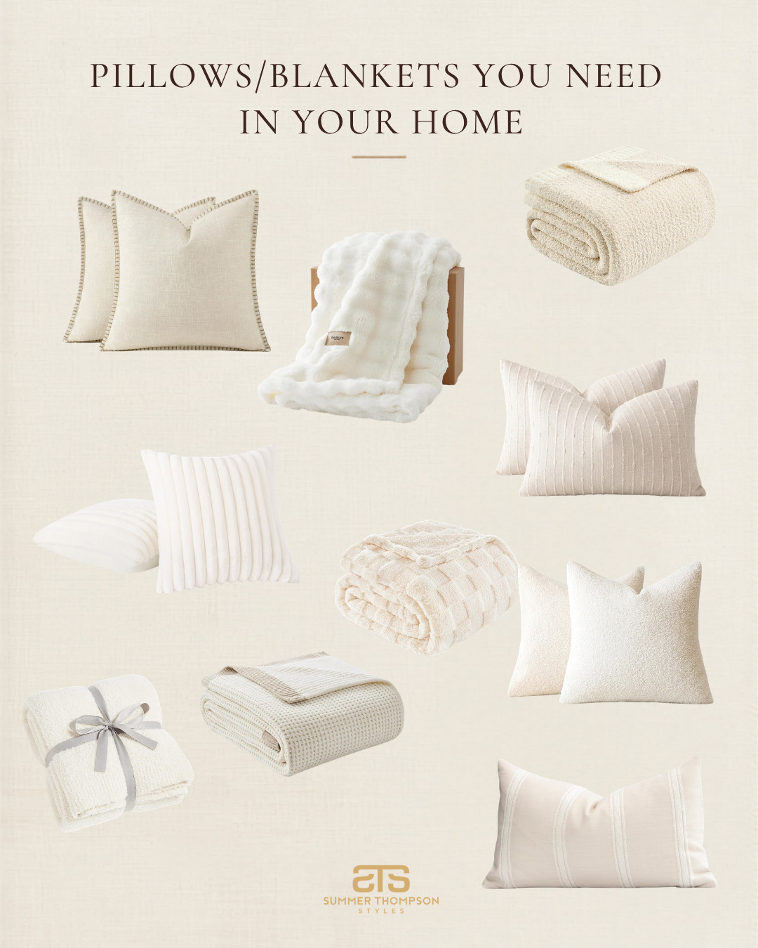 Neutral pillows and blankets are the easiest way to instantly elevate any space and Amazon has the most beautiful options right now. These cozy, textured finds are so soft, so stunning and so perfectly styled that your living room and bedroom will feel like a completely different space with just a few simple swaps!

#amazonfinds #amazonhome #amazonhomedecor #throwpillows #throwblankets #neutralhome #neutraldecor #homedecor #homeinspo #interiordesign #cozyhome #affordableluxury #curatedhome #homeinspiration 

 #LTKmomlife #LTKselfcare #LTKHome