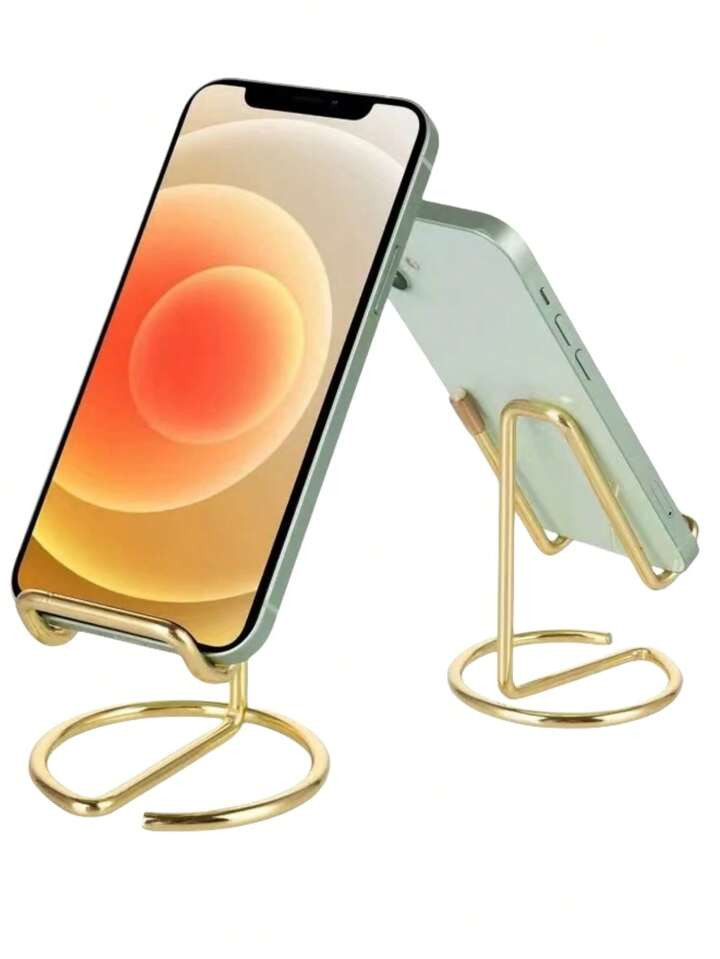 1pc Minimalist Desktop Phone Stand, Metallic Iron Alloy Material Mobile Phone Holder, Suitable Fo... | SHEIN