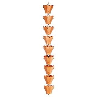 Good Directions 18 Cup Blue Verde Tulip Copper Rain Chain | The Home Depot