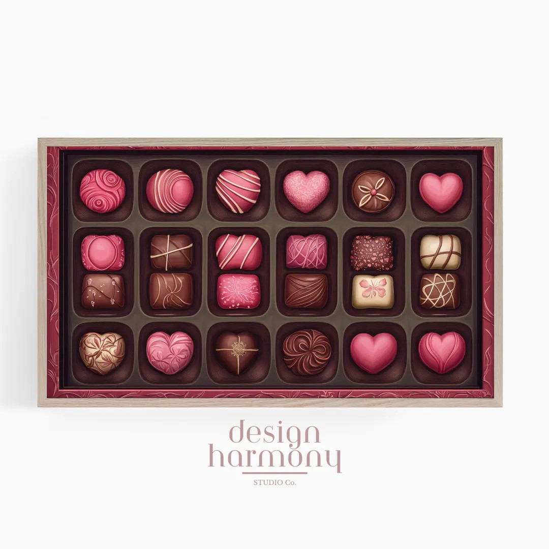 Valentine's Day Chocolate Box Frame TV Art (digital Download) - Etsy | Etsy (US)
