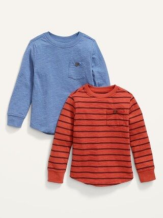 Unisex Long-Sleeve Pocket T-Shirt 2-Pack for Toddler | Old Navy (US)