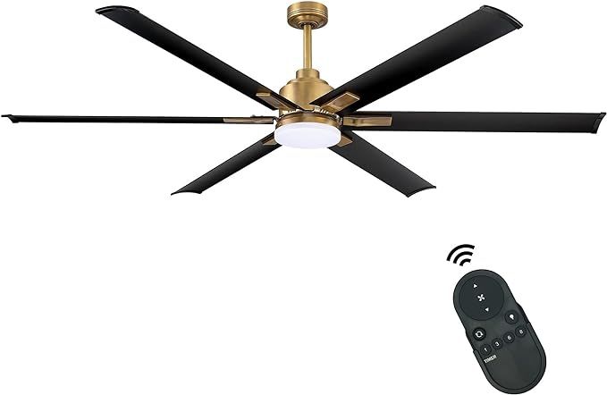 Parrot Uncle Ceiling Fans with Lights and Remote 72 Inch Black Large Ceiling Fan with Light Moder... | Amazon (US)
