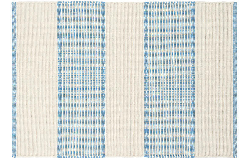 La Mirada Handwoven Rug, Asiatic Blue | One Kings Lane