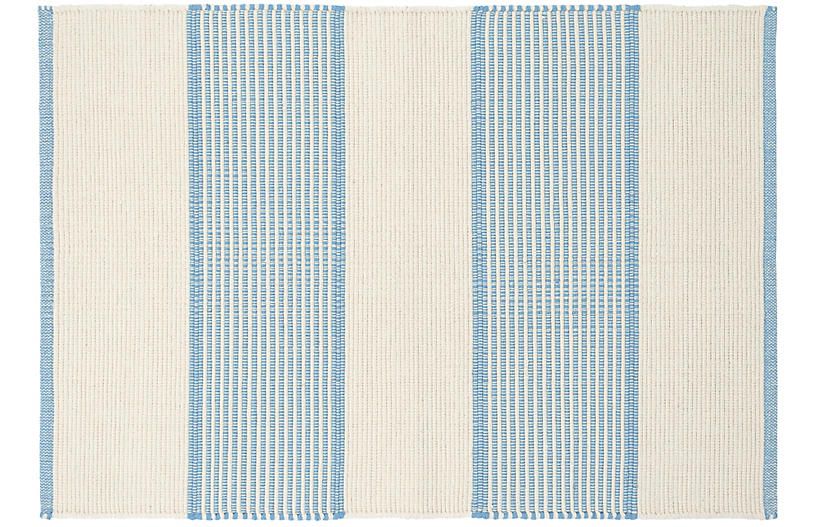 La Mirada Handwoven Rug, Asiatic Blue | One Kings Lane
