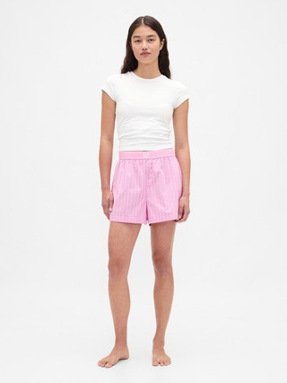 Poplin Logo PJ Boxer Shorts | Gap (CA)