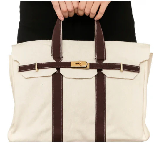Canvas "Boatkin" Boat Bag - Chocolate Brown Trim | Runway Athletics