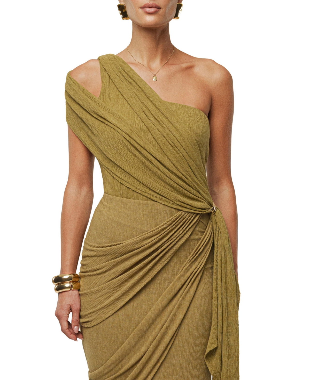 Jluxlabel Women's Lovina Drape Bodysuit - Green | Macy's