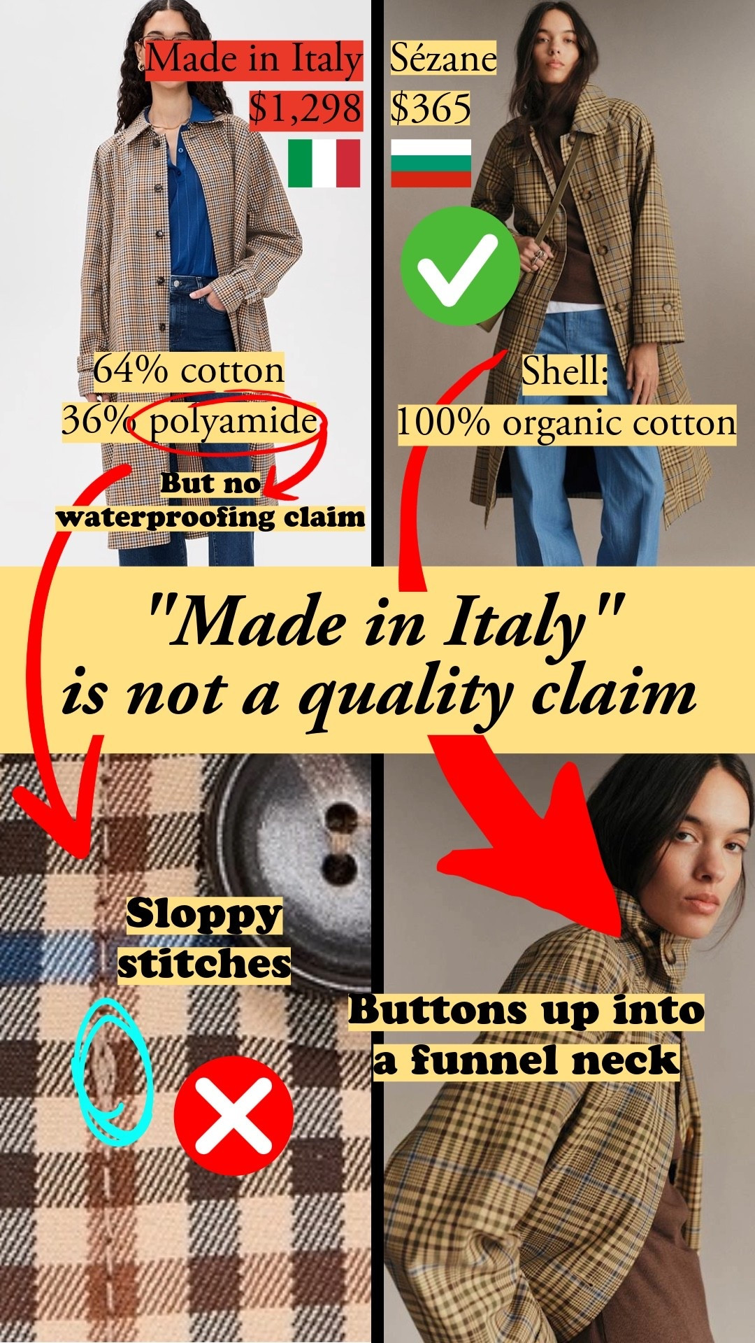 The cotton twill coats have body and drape without bulk, and the leather pieces – goat suede and lambskin lined in viscose – match specs that others sell for two to three times as much. One caveat: check the suede collar points and cuff edges before you cut the tags, because I found one jacket in store with uneven pile at the collar point.

#LTKootd #LTKSeasonal