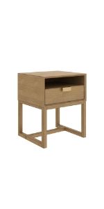 Nathan James Luke Modern Nightstand Side Accent or End Table with Storage Drawer, 1, Light Brown | Amazon (US)