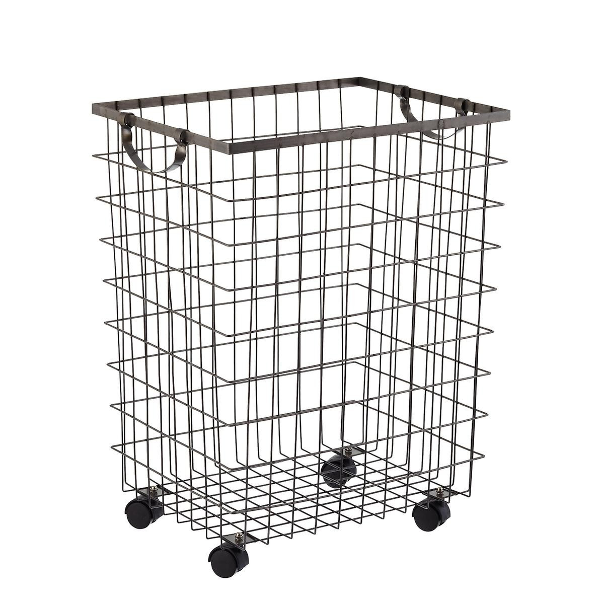 Harvest Rolling Hamper with Wheels | The Container Store