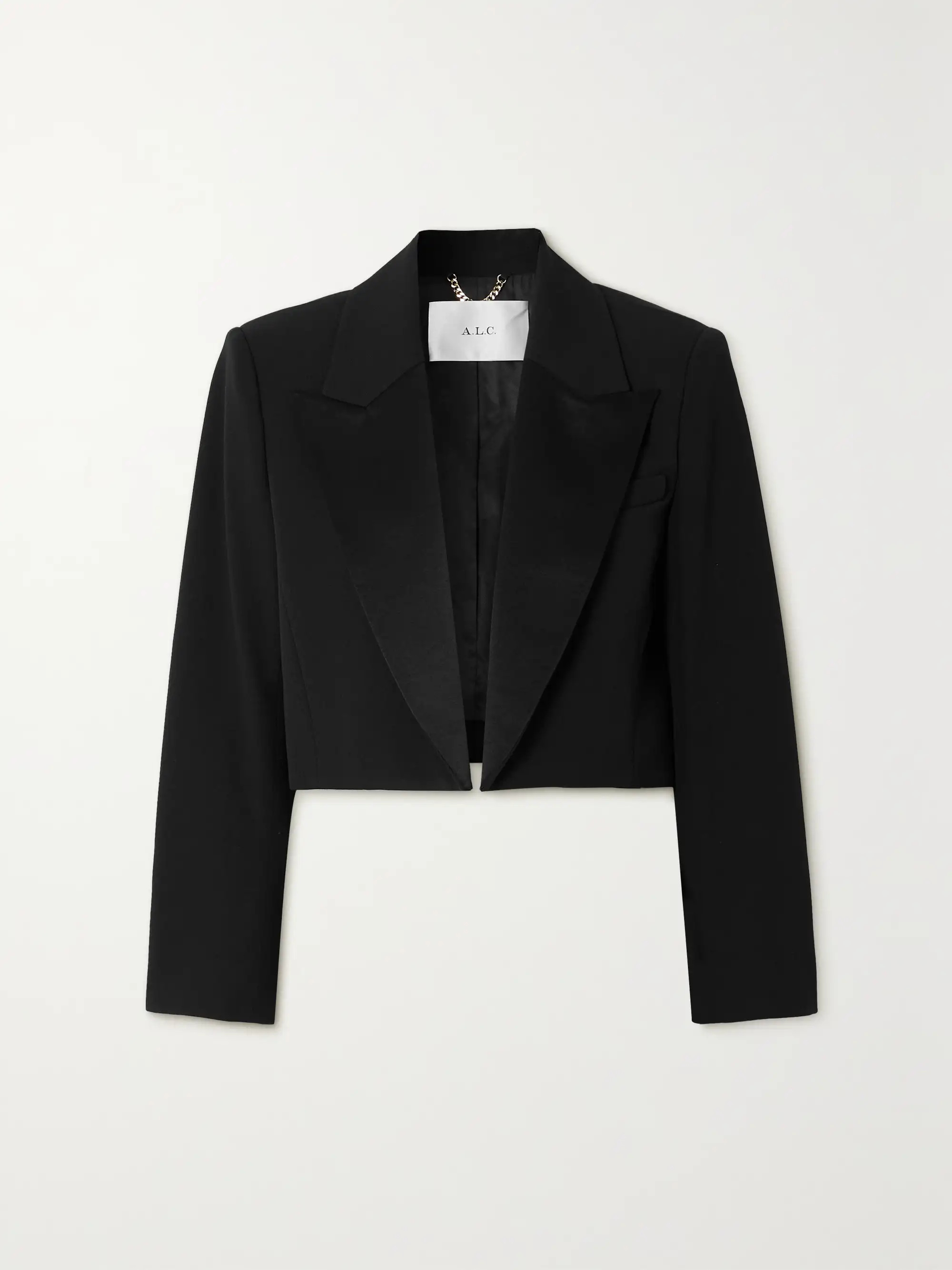 Anderson cropped satin-trimmed twill blazer | NET-A-PORTER (US)