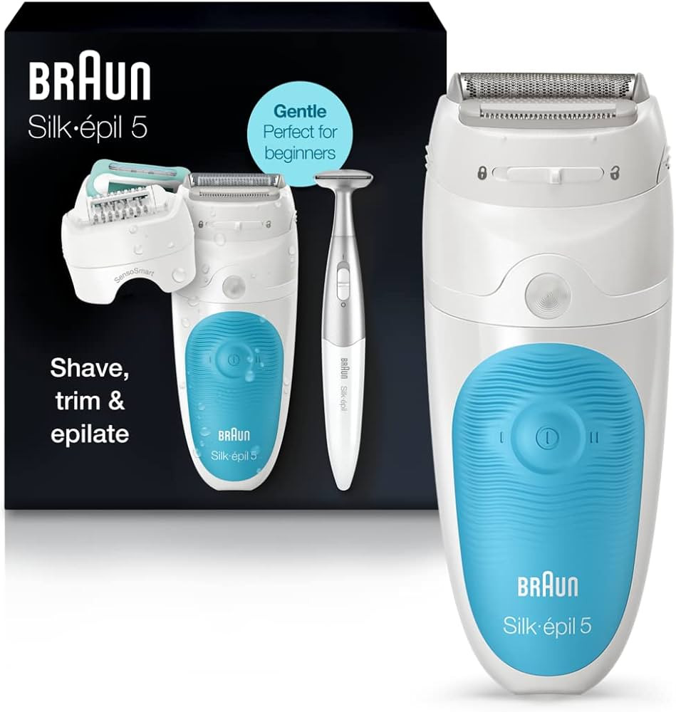 Braun Epilator Silk-épil 5 5-810, Hair Removal Device, Epilator for Women, Shaver & Bikini Trimm... | Amazon (US)
