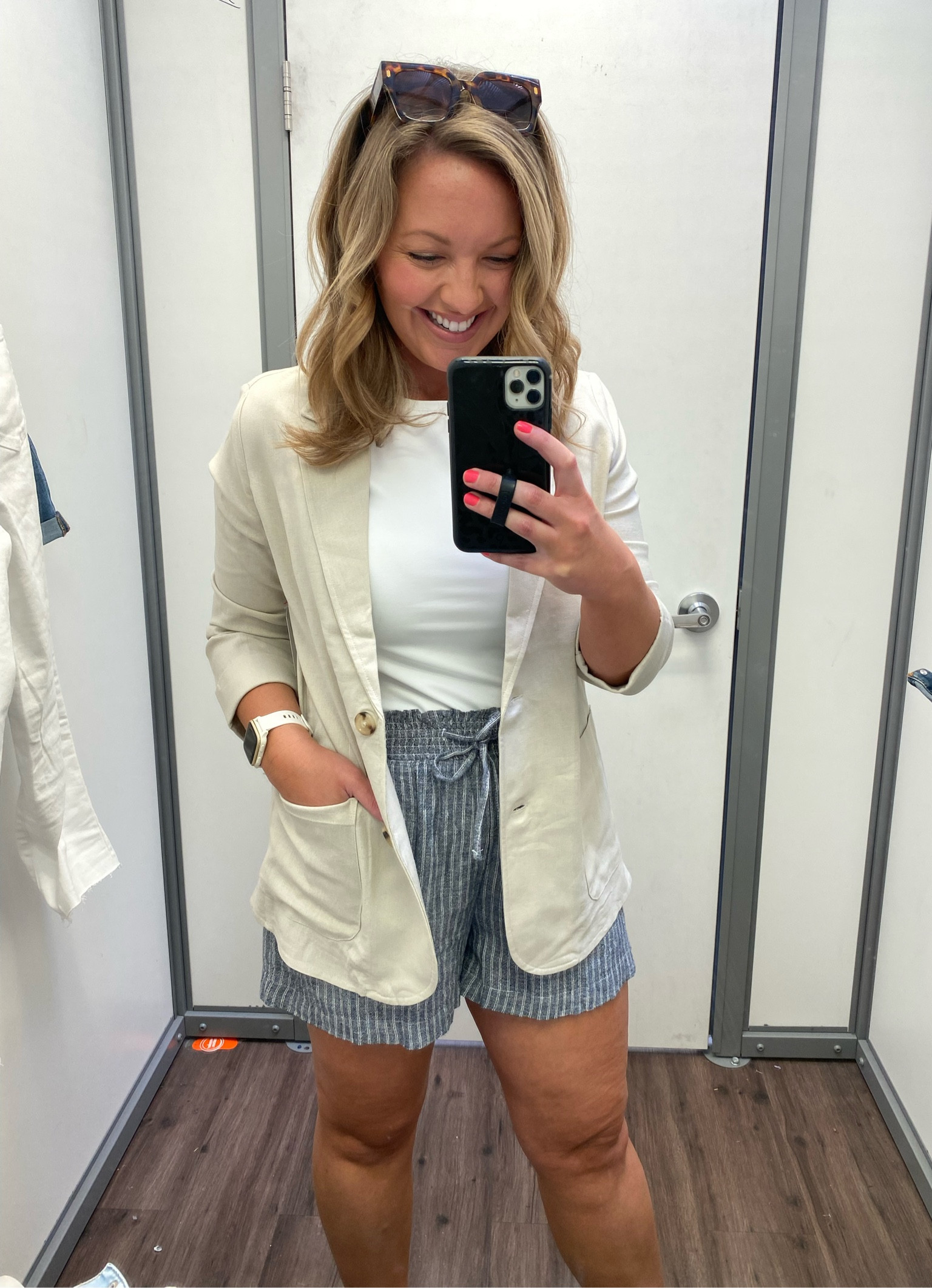 Loving this neutral and coastal look at none other than Walmart!!! Obsessed with this linen blazer and striped linen shorts!

I am wearing size medium in the shorts and sized down to a small in jacket

Neutral outfit for summer , vacation outfit, spring outfit, linen blazer , Walmart fashion, Walmart outfit idea, linen shorts , shorts , blazer, coastal grandma, nautical outfit, classic preppy outfit , tan jacket , spring blazer , beach outfit, resort outfit, casual mom outfit midsize outfit size 8 size 10 shorts outfit, resort, spring break 
#walmart
#linenblazer
#linenshorts
#coastal
#nautical
#walmartoutfit

#LTKSeasonal #LTKmidsize #LTKfindsunder50
