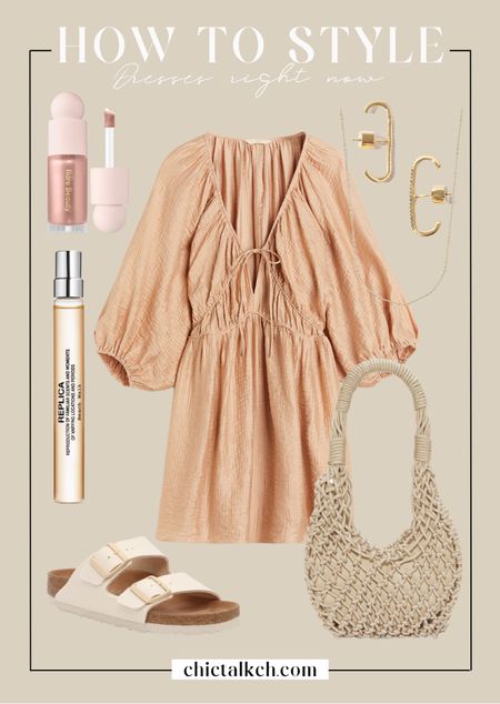 Summer outfit, summer dress, sun dress, Birkenstock sandals, Vince Camuto, Vince Camuto bag, gold accessories

#LTKFind #LTKitbag #LTKshoecrush
