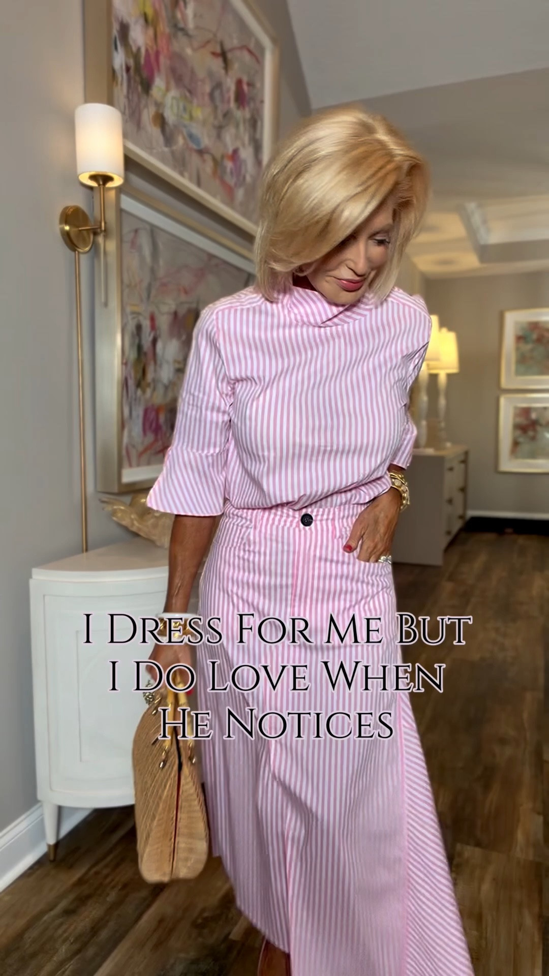 This set is BEAUTIFUL! & what I wore to church today.  It’s sporty chic & it’s beautiful pieces to style separately as well.  The fabric is perfect for warm weather.  Love the candy stripe & details.  It has stretch & it’s tts & I’m wearing a small (2/4)

#LTKvlog #LTKOver40 #LTKootd