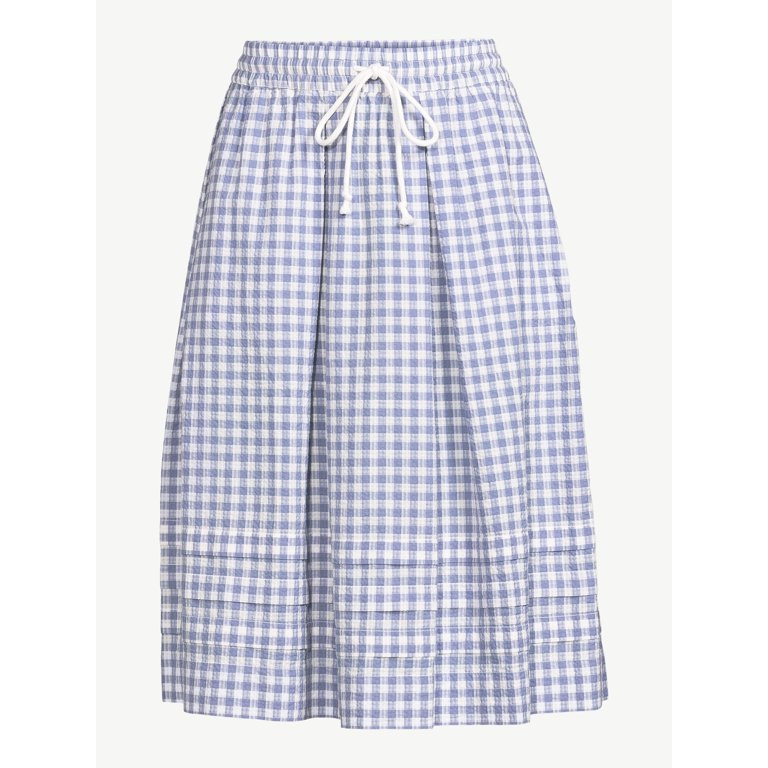 Free Assembly Women's Pull-On Pintuck Skirt with Drawstring Tie | Walmart (US)
