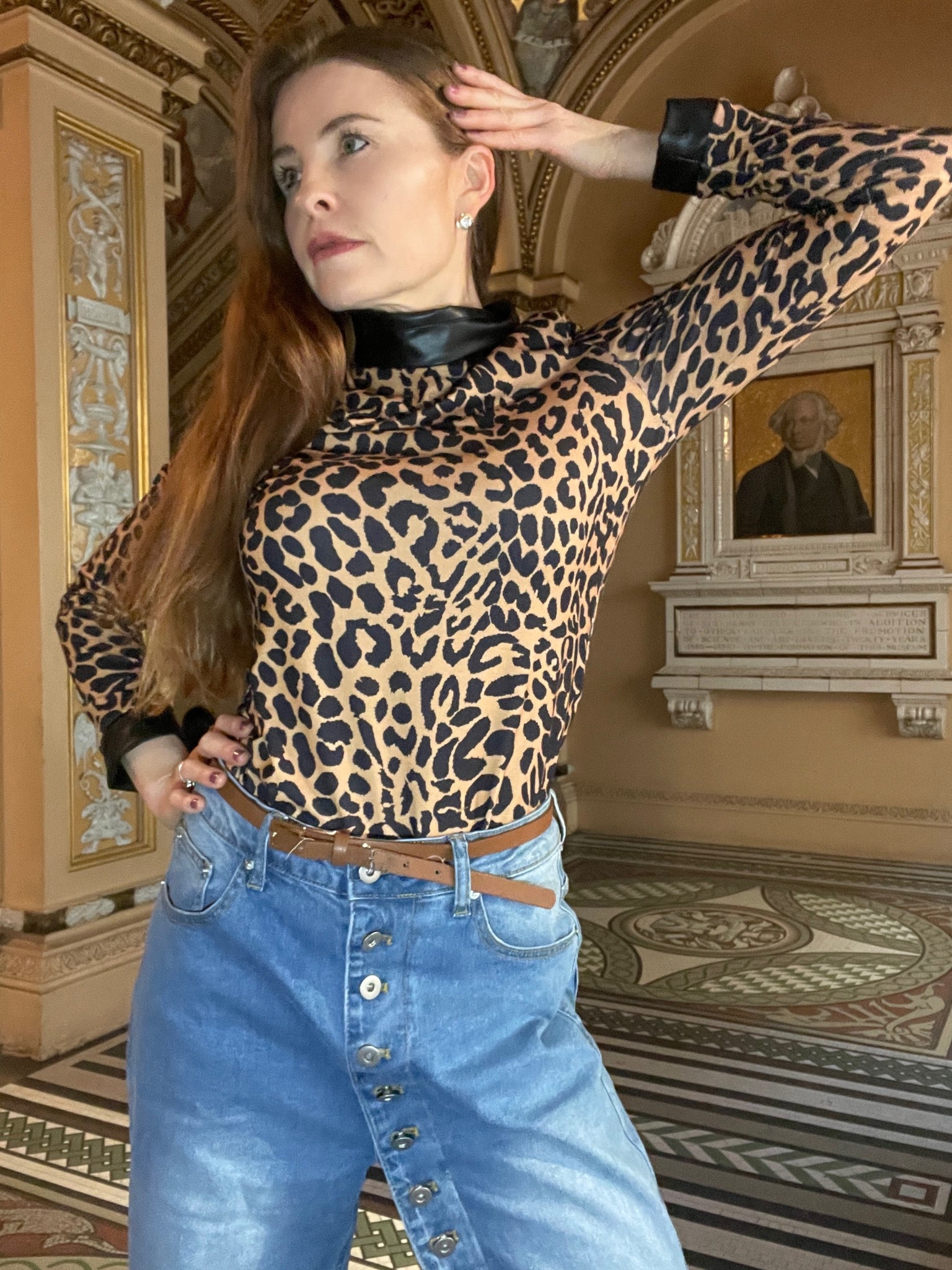 Discount code - 20Lucy 
Obsessed with this leopard print top paired with these stunning jeans . I’m wearing small size.  

#LTKdatenight #LTKstyletip #LTKjeans