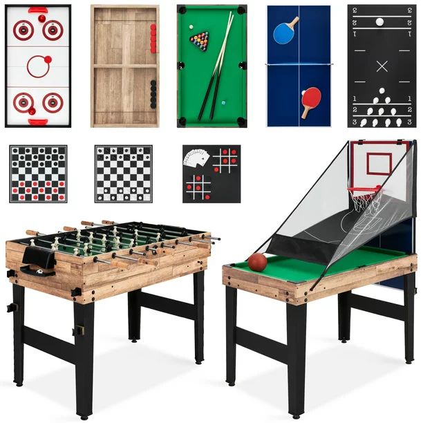 Best Choice Products 13-in-1 Combo Game Table Set w/ Ping Pong, Foosball, Basketball, Hockey, Arc... | Walmart (US)