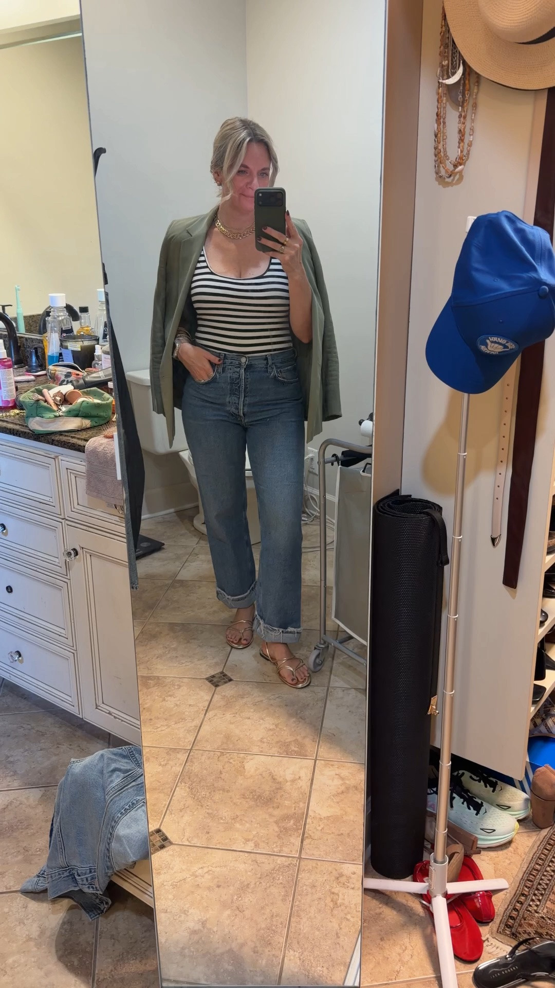The cuffed jean moment is such an easy way to make a classic pair of jeans feel a little more styled. I love how the cuff adds a relaxed, effortless feel while still looking polished enough for an everyday outfit. Everything is linked down below!

#LTKootd #LTKgrwm #LTKdayinmylife
