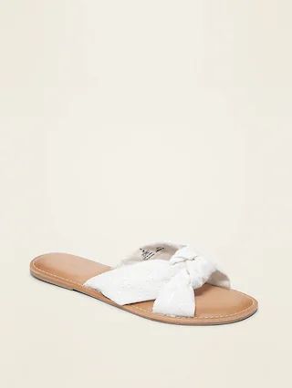 Knotted-Twist Slide Sandals for Women | Old Navy (CA)