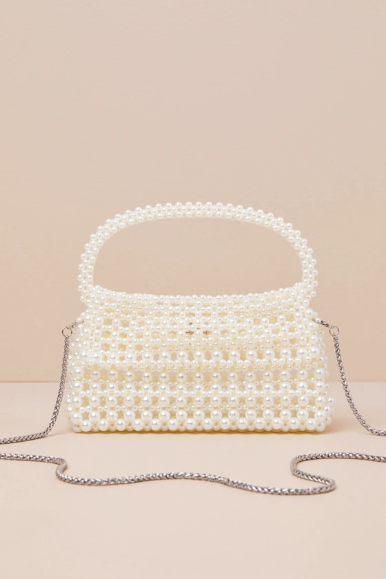 Elloise White Pearl Mini Handbag | Lulus