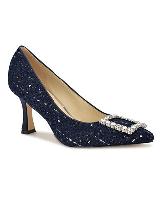 Nine West Women's Jaquee Pointy Toe Embellished Dress Pumps - Macy's | Macy's