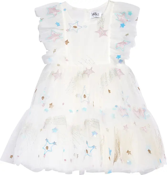 Kids' Shooting Star Embellished Tulle Party Dress | Nordstrom