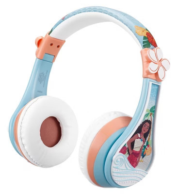 eKids Moana Bluetooth Headphones for Kids, Over Ear Headphones with Microphone – Multicolor (MA-B52.EXv25ECB) | Target