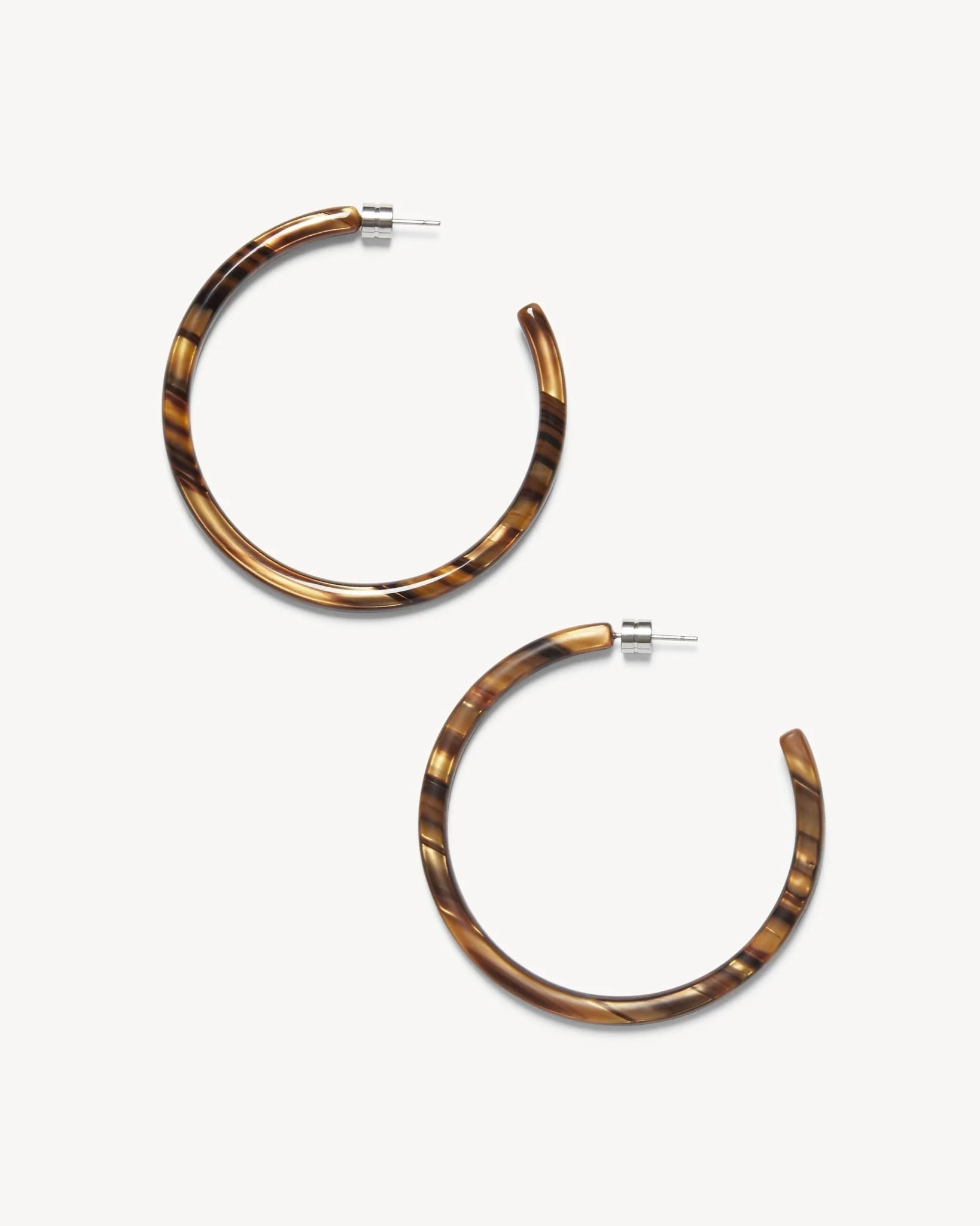 Large Hoops in Tiger’s Eye | Machete