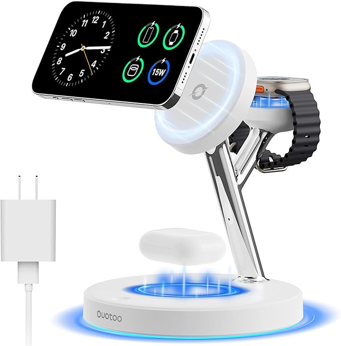 New 3 in 1 Charging Station for Apple Compatible with Magsafe Charger Stand for iPhone 17 16 15 1... | Amazon (US)