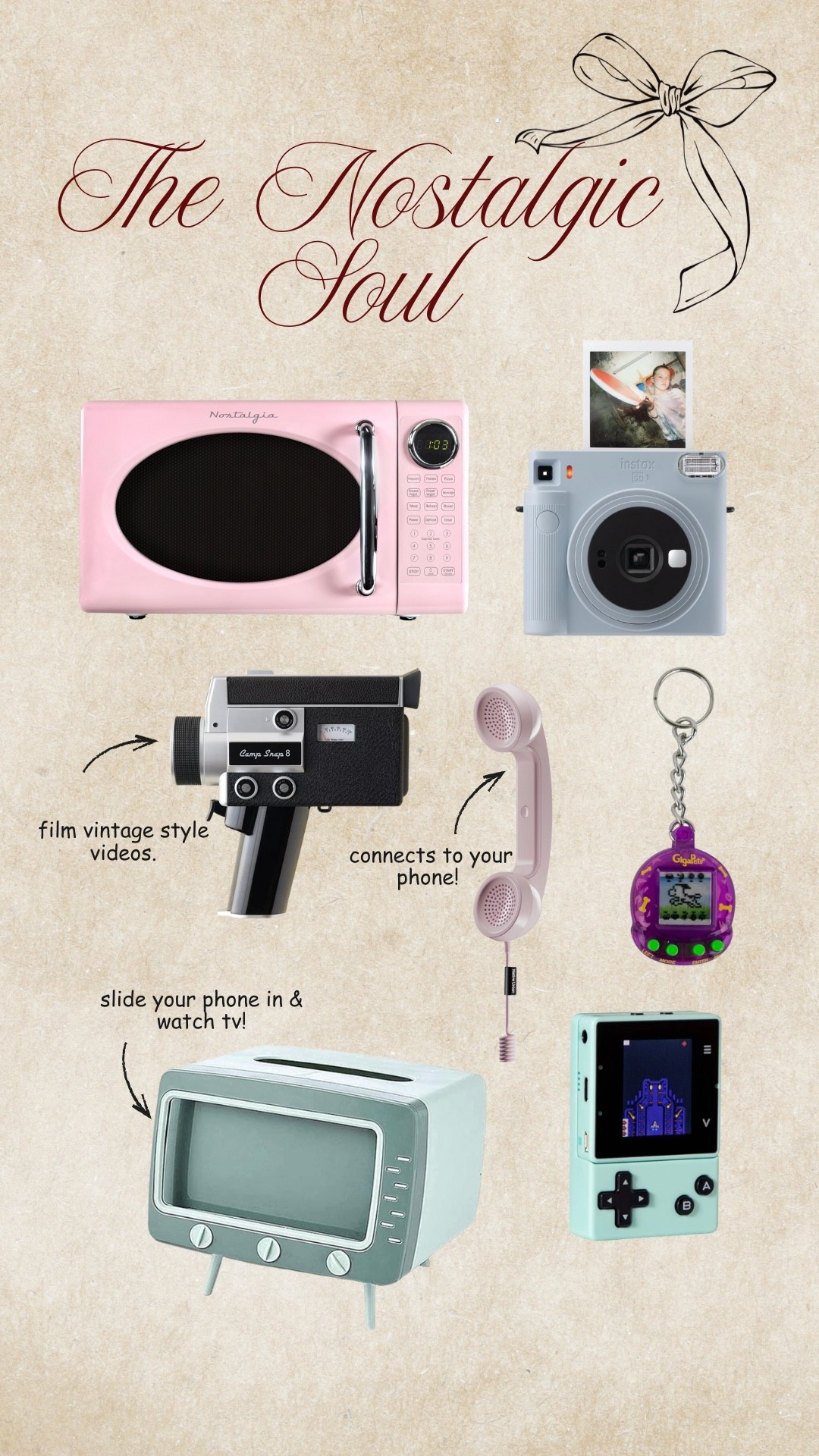 Gifts for the nostalgic soul • retro gifts • retro finds • vintage camera • giga pet

#LTKGiftGuide #LTKHoliday
