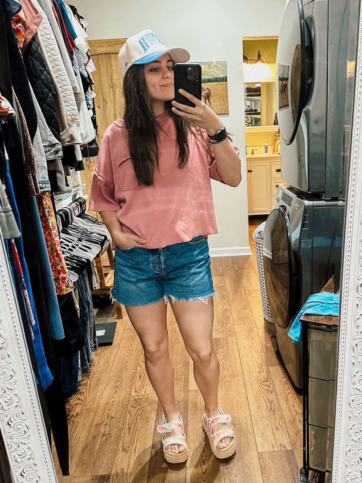 Comfy fits can still be cute fits 🩷
Shirt is S
Shorts are 4 
Shoes are TTS 
hat is Malta apparel 

#LTKfindsunder50 #LTKfindsunder100
