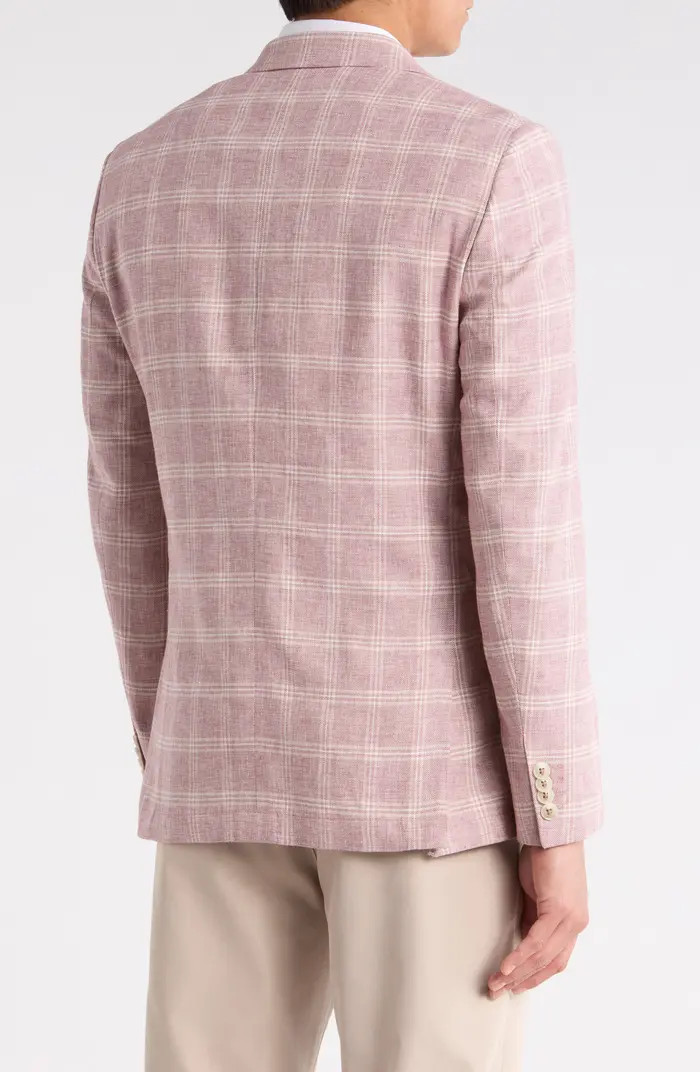 Original Penguin Pink Windowpane Plaid Linen & Cotton Sport Coat | Nordstromrack | Nordstrom Rack
