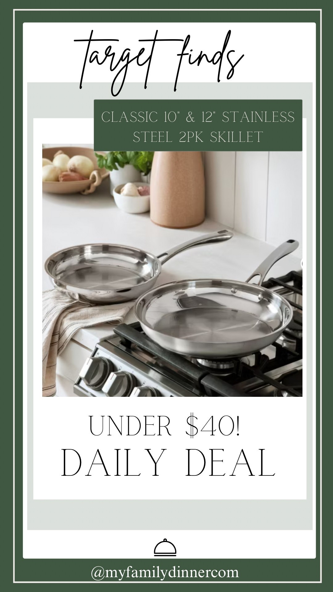 Time for a kitchen refresh with sales on classic items this week at Target. Grab this 2 piece Cuisinart stainless steel skillet set for under $40! 

#LTKHome #LTKFindsUnder50 #LTKSaleAlert