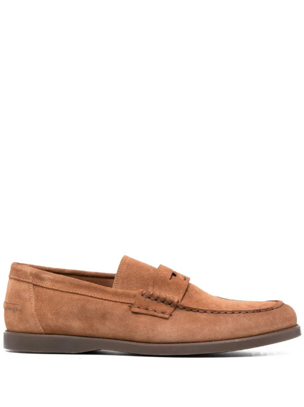 suede penny-slot loafers | Farfetch Global