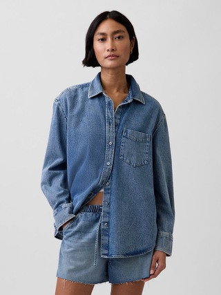 UltraSoft Denim Oversized Shirt | Gap (US)